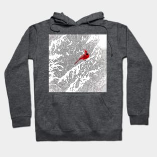 Red Cardinal in Winter Hoodie